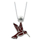 Collar Ajustable Colibri Esmaltado Mujer Regalo Plata 925