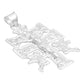 Dije Cruz Caravaca Troquelada Cristo Angeles Plata 925 6.8cm Plateado