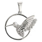 Dijes Colibrí Zirconias Con Circulo Plata Solida 925