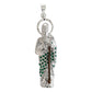 Enorme Dije De San Judas 9.5cm Con Zirconia De Plata Ley 925