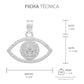 Dije Ojo Turco Zirconias Esoterico Suerte Amuleto Plata 925