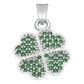 Dije Trebol Corazones Zirconias Amor Suerte Regalo Plata 925