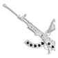 Dije Mediano Rifle Ak 47 Cuerno De Chivo Plata Solida S925