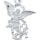 Dijes San Miguel Arcangel Con Zirconias Plata Solida 925
