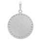 Dije Medalla Virgencita Guadalupe Zirconias Plata 925 2.3 Cm Blanco