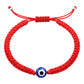 Pulsera Ajustable Hilo Rojo De Protección Con Ojo Turco Rojo