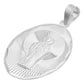 Dije Medalla Oval Diamantada San Judas Plata 925 2.5 Cm