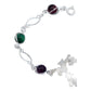 Pulsera Corazón Mariposas Piedra Natural Cuarzo Plata 925