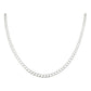 Cadena Cubana Gruesa Diamantada Plata 925 Hombre 55cm X 5mm