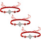 Pack 3 Piezas Pulseras Nudo De Bruja Artesanal Tejido Hilo
