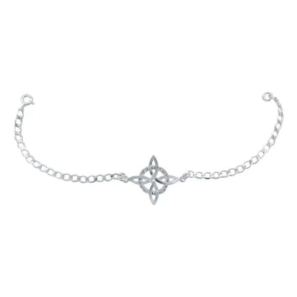 Pulsera Ajustable Nudo De Bruja Varios Colores En Plata 925