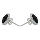 Juego De Cristal Dije Aretes Cadena Mujer Regalo Plata 925