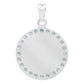 Dije Medalla Diamantada San Judas Zirconias Plata 925 1.8 Cm Blanco