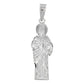 Dije Medalla Grande San Judas Tadeo Liso Plata 925 (5.5 Cm) Plateado