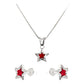 Juego Estrella Piedra Amor Regalo Mujer Promesa Plata 925
