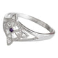 Anillo Nudo De Bruja Con Zirconia De Color Plata Solida 925