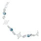 Pulsera Ajustable Nudo De Bruja Triqueta Ojo Turco Plata 925