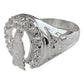 Anillo Mediano Santa Muerte Zirconias En Plata Solida 925