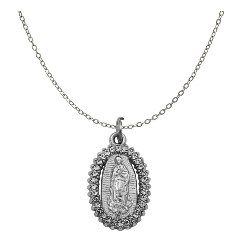 3 Collares Virgencita Guadalupe Piedras Cadena Hombre Mujer