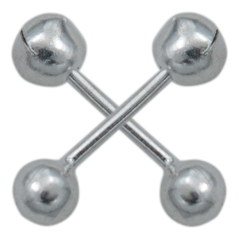 Arete Broquel Dormilona Bola Bebe Agujerar 2.5 Mm Plata 925