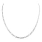 Cadena De Plata 925 Diamantada Mujer Fígaro 55 Cm X 3 Mm