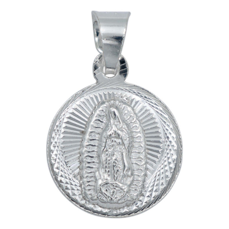 Medalla Doble Vista San Judas Virgencita Plata 925 1.7 Cm