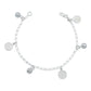 Pulsera San Benito Medalla Doble Vista Cascabel Plata 925