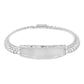 Joyaris Esclava Petatillo Placa Diamantada Plata 925 Hombre Plateado 22 Cm
