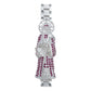 Pulsera Rolo Gruesa Santa Muerte Grande Zirconias Plata 925