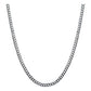 Cadena Cuba Cerrada Diamantada Hombre Plata 925 60 Cm X 5 Mm