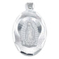 Dije Medalla Chica Diamantada Virgencita Guadalupe Plata 925