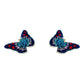 Juego Gigante Completo Artesanal Mariposa Piedras Plata 925
