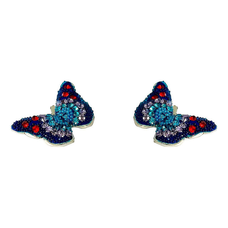 Juego Gigante Completo Artesanal Mariposa Piedras Plata 925