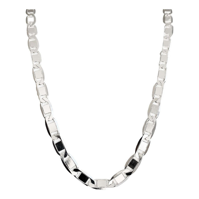 Cadena Gruesa Hombre Mujer Plata 925 Marinera 70 Cm X 6 Mm