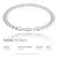 Pulsera Cubana Cerrada Hombre Regalo Plata 925 7 Mm Plateado 6 Cm 22 Cm
