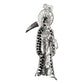 Dije Medalla Gigante Santa Muerte Con Zirconias En Plata 925