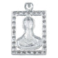 Dije Cuadrado Jesús Malverde Zirconias Plata Solida 925