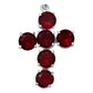 Dije Cruz Catolica De Zirconias Grande Mujer Plata 925