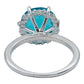 Anillo Promesa Amor Plata Obsidiana Paraiba Certificado 2 Ct
