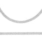 Pulsera Dama Cubana Miami Zirconias Baguette Caja Plata 925