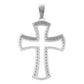 Dije Cruz Contorno Zirconias Hombre Mujer Regalo Plata 925