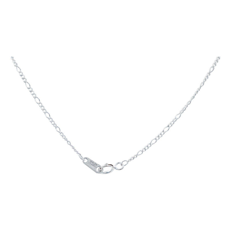 Cadena Tejido Fígaro 3x1 Plata Solida .925 40cm X 0.15cm Plateado