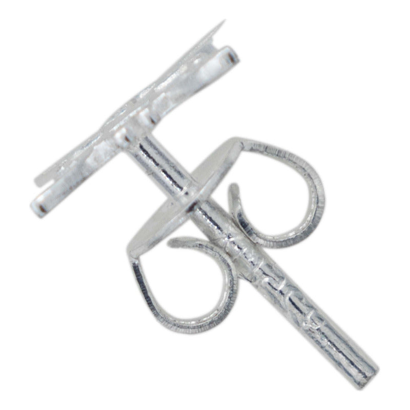 Arete Mini Broquel Nudo Bruja Liso Laser Mujer Plata Ley 925