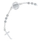 Pulsera Para Niños Niñas Virgen Cruz Bolitas Plata 925