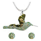 Colibri Dije Aretes Cadena Piedras Conjunto Grande Plata 925