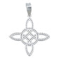 Dije Nudo De Bruja Premium Hombre Mujer Cadena Plata 925 Blanco