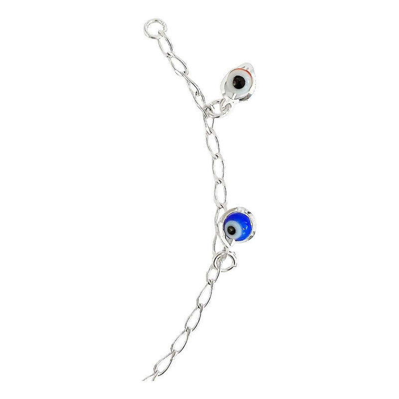 Pulsera Ojo Turco Suerte Colores Regalo Mujer Plata Ley 925