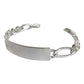 Esclava Hombre Pulsera Fígaro Plata 925 Placa Lisa 9 Mm
