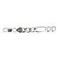 Esclava Pulsera Fígaro 3x1 Caballero Hombre Plata .925 6 Mm