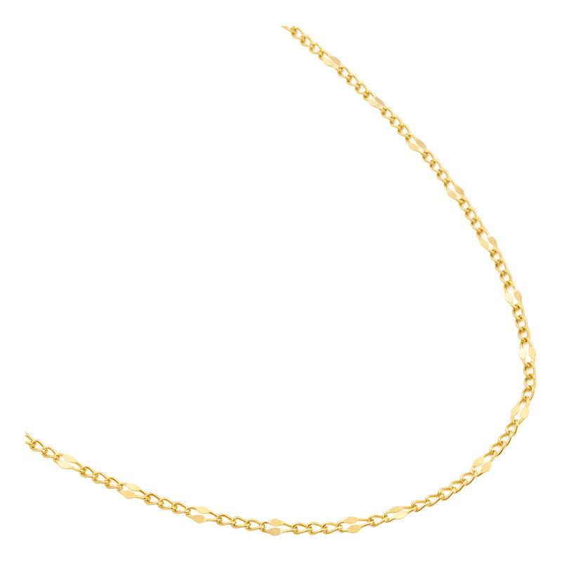 Cadena Granito Fígaro Mujer Regalo Oro 10k 45 Cm X 1 Mm 1.1g - Amarillo